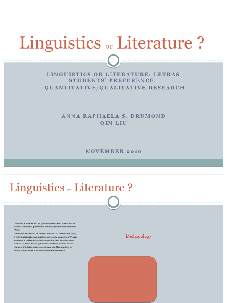 Student Preferences: Linguistics vs. Literature | PDF | Linguistics ...