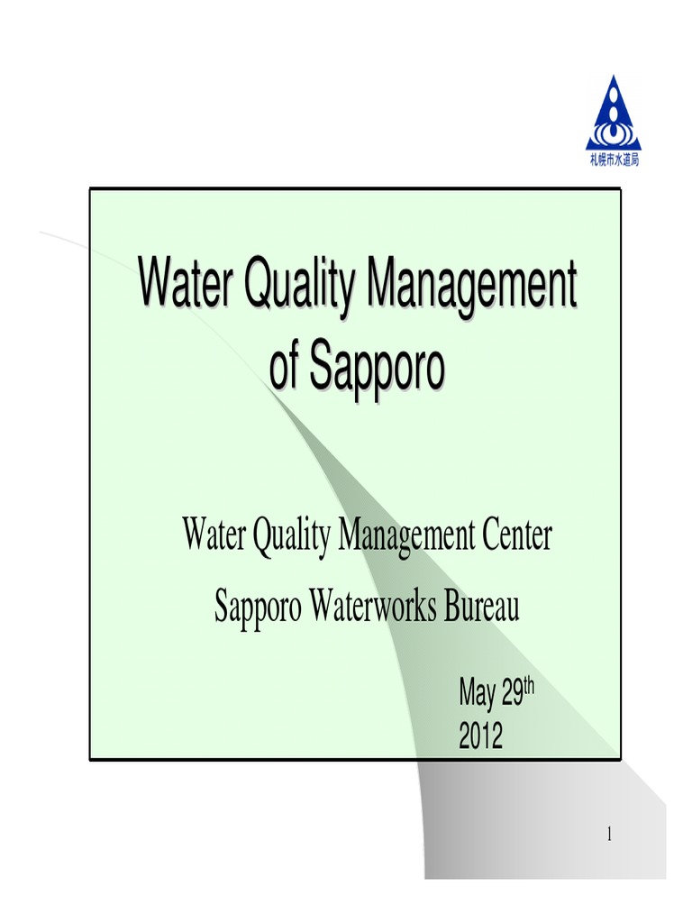 Water Quality Management PDF Magnesium Water Quality