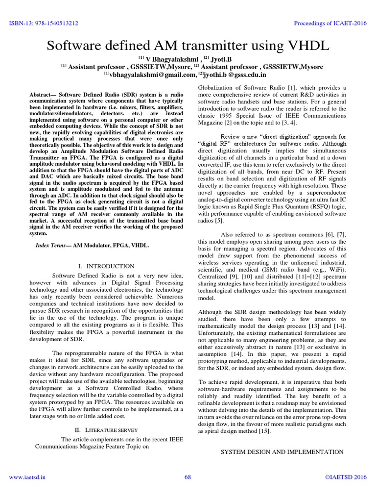 FPGA-Based AM Modulator Design | PDF | Analog To Digital Converter ...