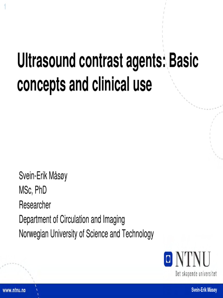 Ultrasound Contrast Agents PDF Medical Imaging Medical Specialties
