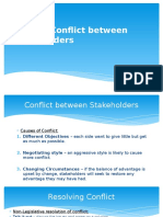 DF Solving Conflict Between Stakeholders