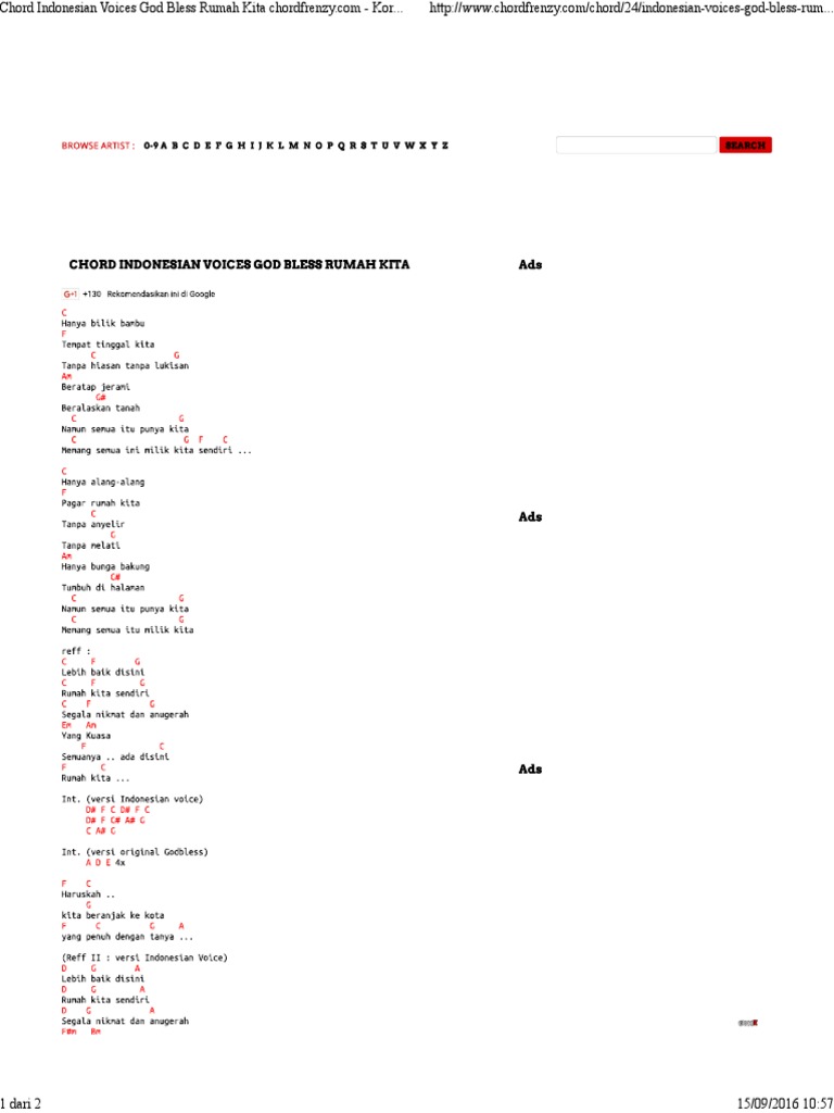 Indonesian Voice - Rumah Kita | PDF | Seni