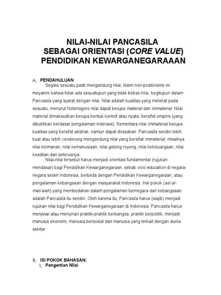 1 Pancasila Sebagai Core Value