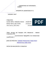 Informe de Topografía Minera - GPS DIFERENCIAL CARRETERAS