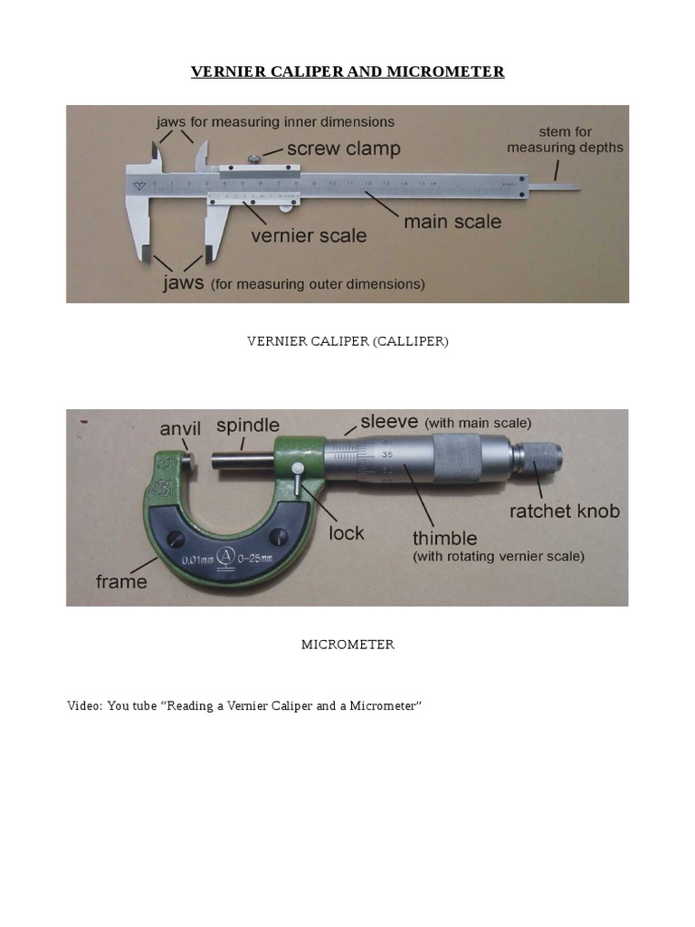 Caliper and Micrometer PDF