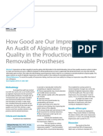 Improving Impression Quality for Removable Prosthetics