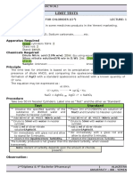 Limit Test of Chloride - Lecture-1