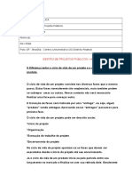 Folha Matriz - Gestão de Projetos Públicos