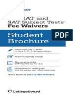 Sat Fee Waiver Student Brochure