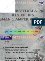 b a Matematika Kls Xii Integral Substitusi Dan Parsial