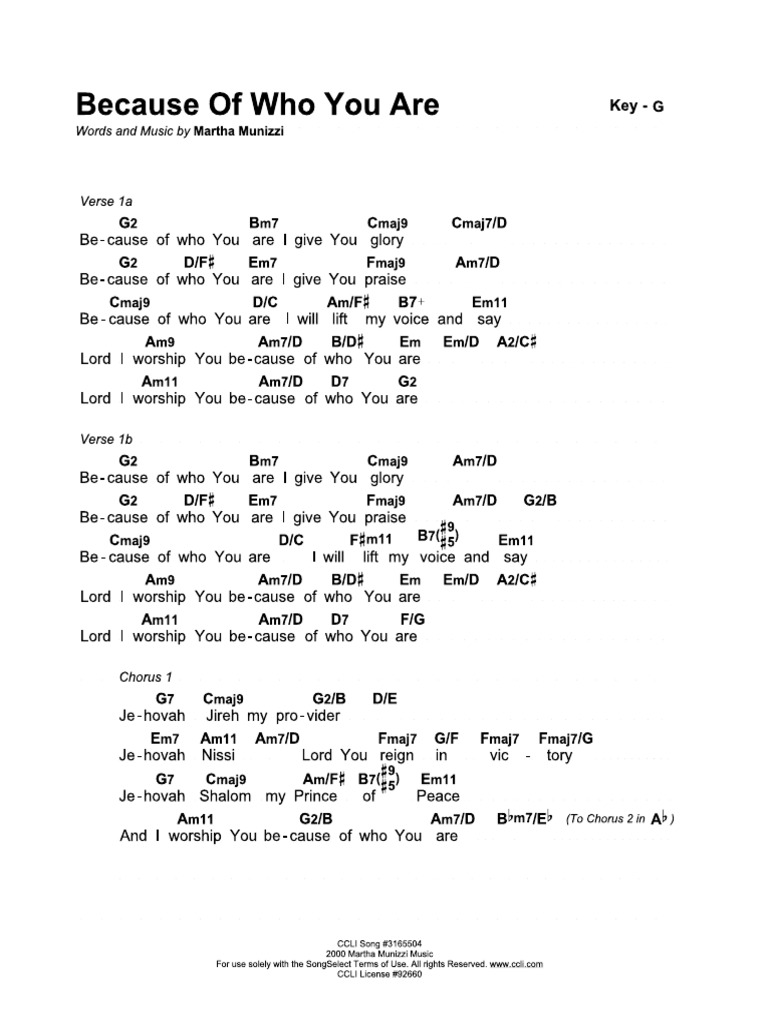 Because of Who You Are Chords (G).pdf