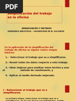 39. Simplificacion Del Trabajo en Oficina