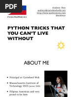 Python Tricks That You Can't Live Without - Audrey Roy 