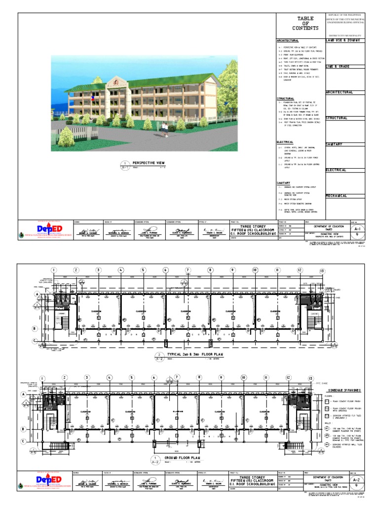 School Building Architectural Plans | PDF | Window | Building Technology
