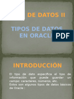 Tipos de Datos en Oracle