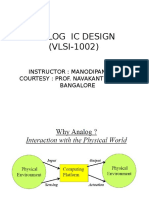 Analog Ic Design (VLSI-1002) : Instructor: Manodipan Sahoo Courtesy: Prof. Navakant Bhat, Iisc, Bangalore