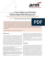 A Long-Term Follow-Up of Pontine Hemorrhage With Hearing Loss