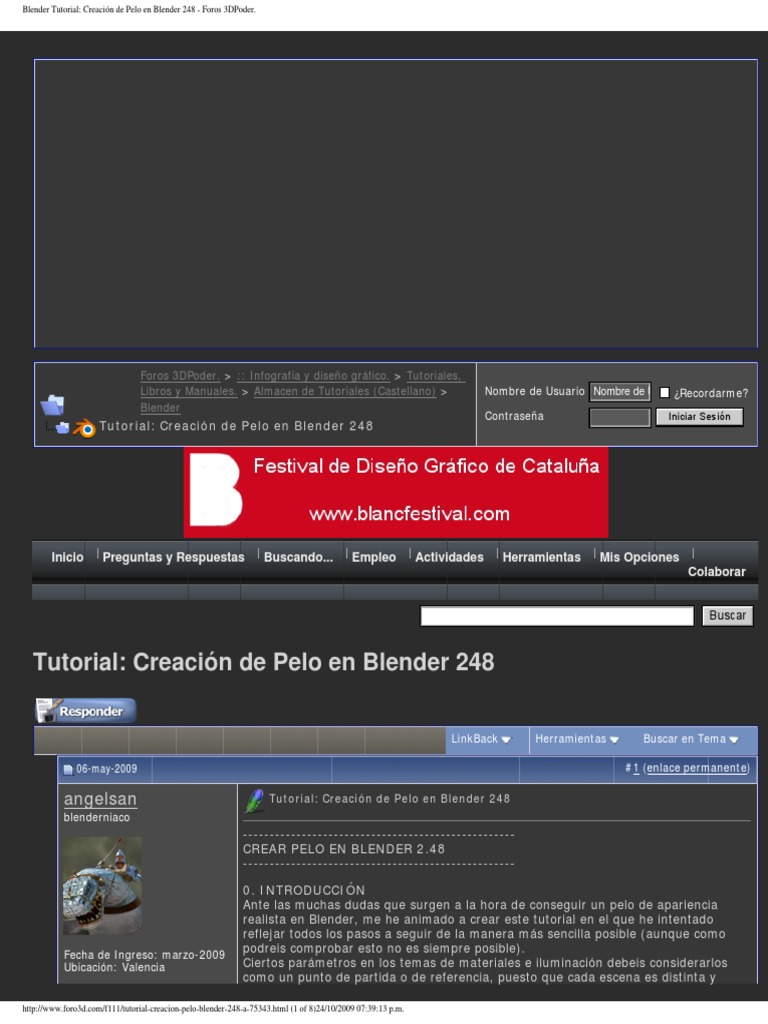 Blender Tutorial_ Creación de Pelo en Blender 248 - Foros ...