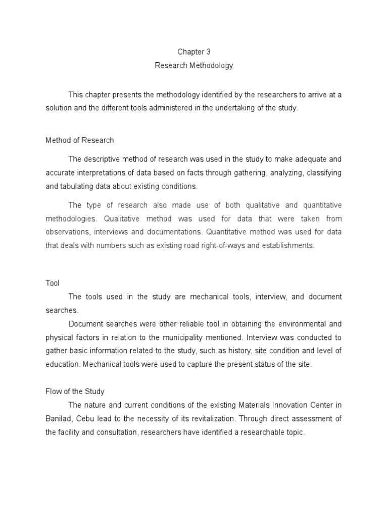 chapter 3 qualitative research format