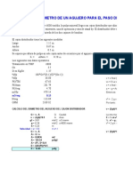 Calculo Del Diametro de Agujero para Paso de Pulpa