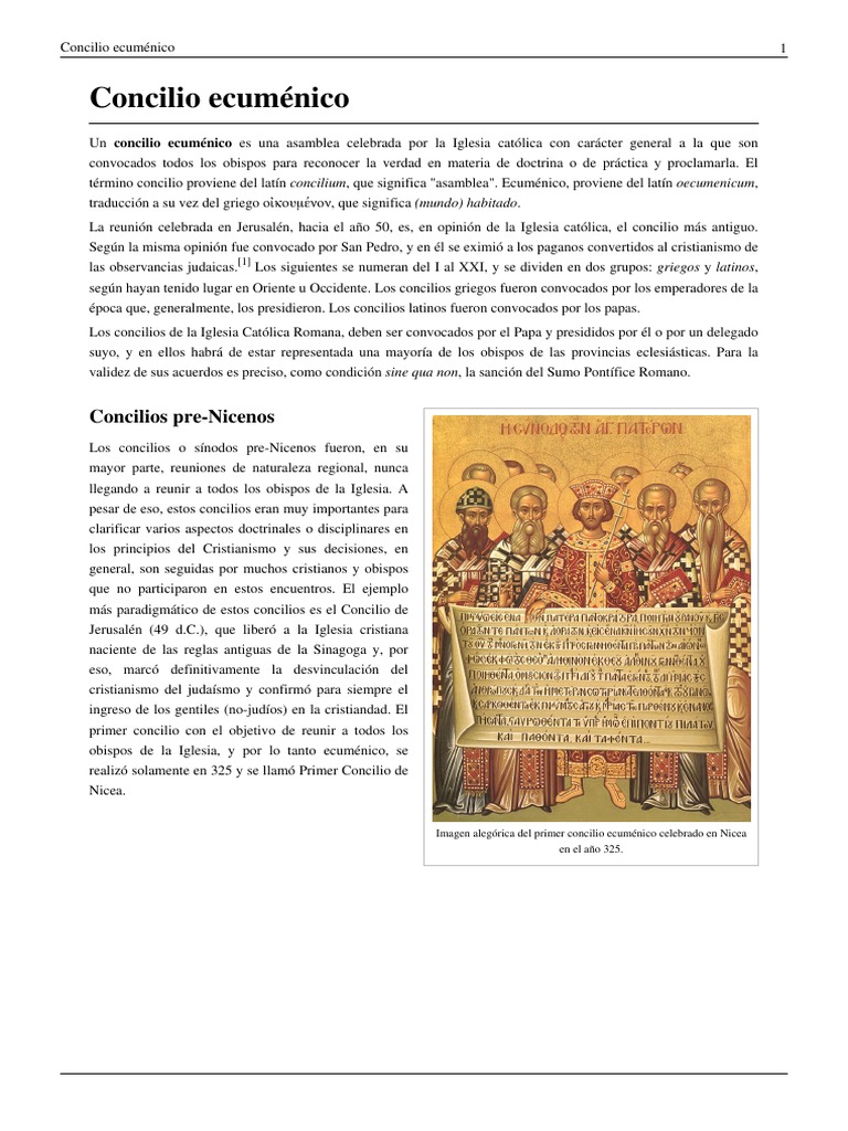 Concilios Ecuménicos de La Cristiandad PDF PDF Iglesia Católica