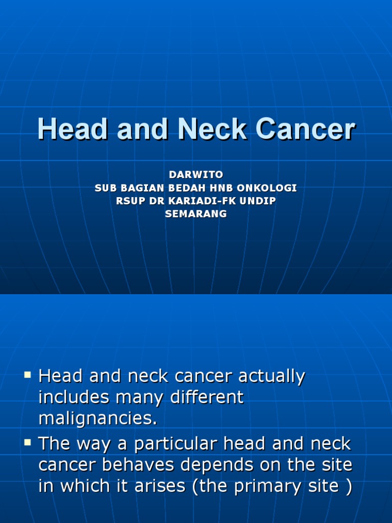 Understanding Head and Neck Cancer | PDF | Head And Neck Cancer ...