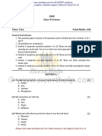 Cbse Class VI Science: General Instructions