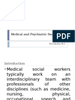 Medical and Psychiatric Social Work