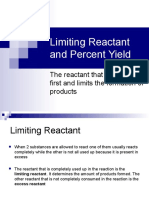 Limiting Reactant and Percent Yield