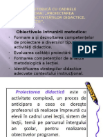 Proiectarea Eficientă a Activităților Didactice Și Tipuri de Lecții