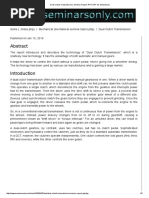 Download Dual Clutch Transmission _ Seminar Report PPT PDF for Mechanical by Sachin Yadav SN332423353 doc pdf