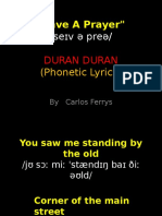 _phonetic Lyrics -Duran Duran