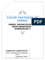 Color Fastness of Fabric: Fabric Knowledge For Merchandisers - Submission 3