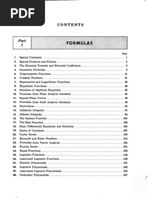 Math Formulas | PDF | Trigonometric Functions | Sine
