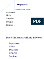 Repeaters Hubs Switches Bridges Routers: Objectives