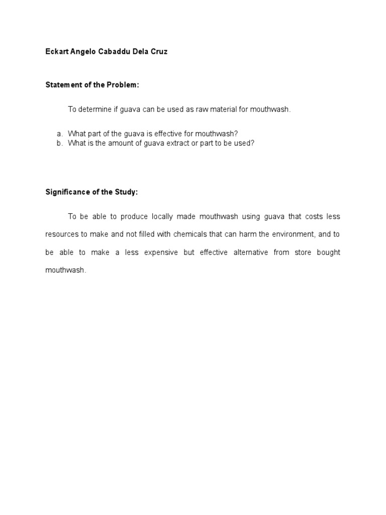 Guava As Mouthwash PDF