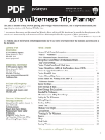 2016 Wilderness Trip Planner Final