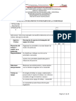 Planilla para La Evaluación Por Parte de La Comunidad