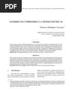 Escribir Con Compromiso La Generación Del 40 PDF