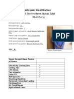 Participant Identification LSE Student Name: Numair Tufail: Mbaiiseca