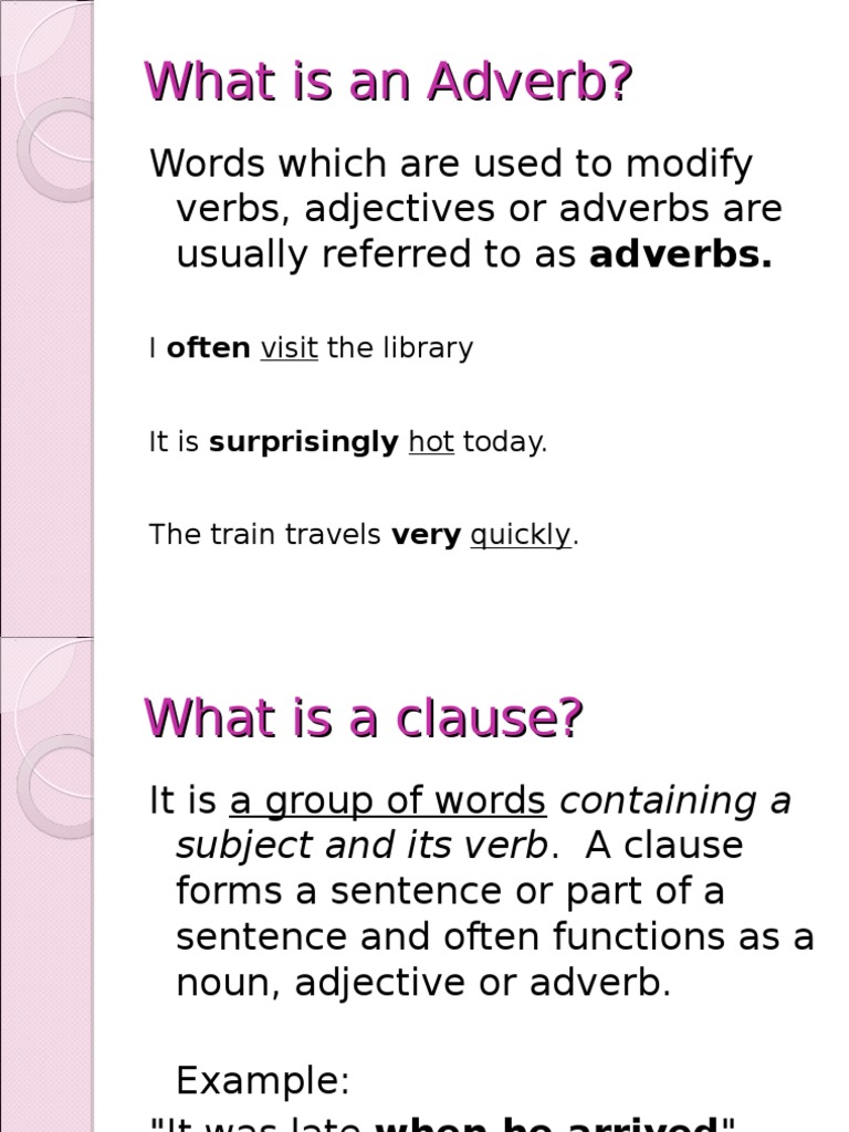 What Is An Adverb? | PDF | Adverb | Verb
