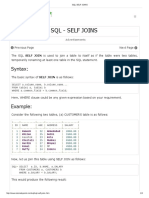 SQL SELF JOINS