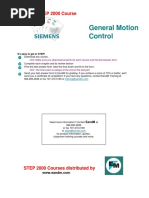 General Motion Control: Siemens STEP 2000 Course