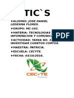 Ledesma - Jose - MC102 - Tarea3 - Investigar Cuentos Cortos - Tics