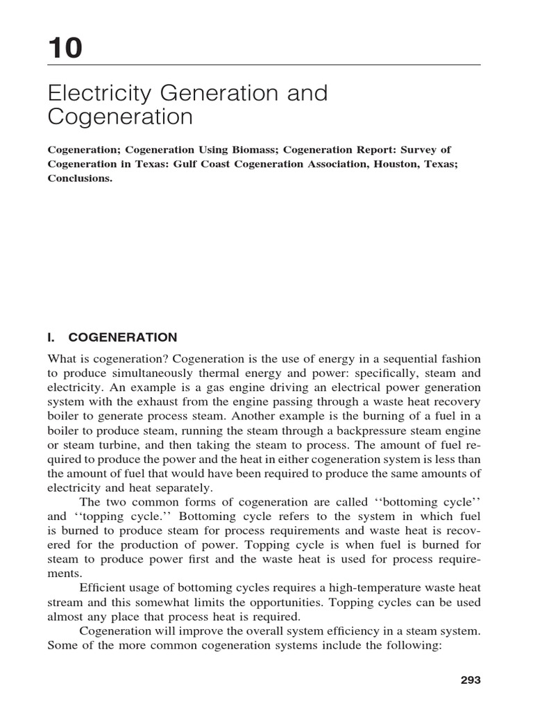 Cogeneration Systems Overview and Examples | PDF | Cogeneration | Steam ...