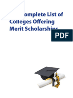 Complete List of Colleges Merit Scholarships Website