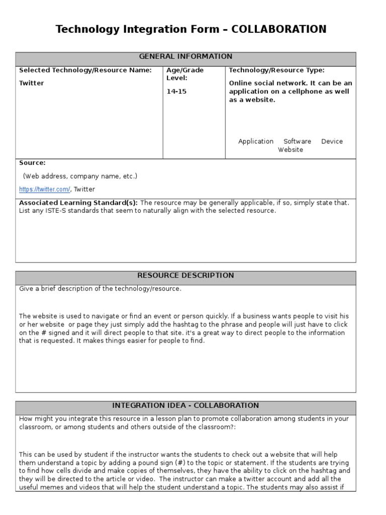 Integrating Twitter for Student Collaboration | PDF | Websites | Hashtag