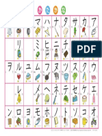 Japanese Katakana chart カタカナ表
