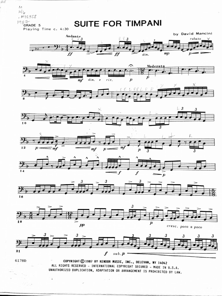 Suite For Timpani | PDF