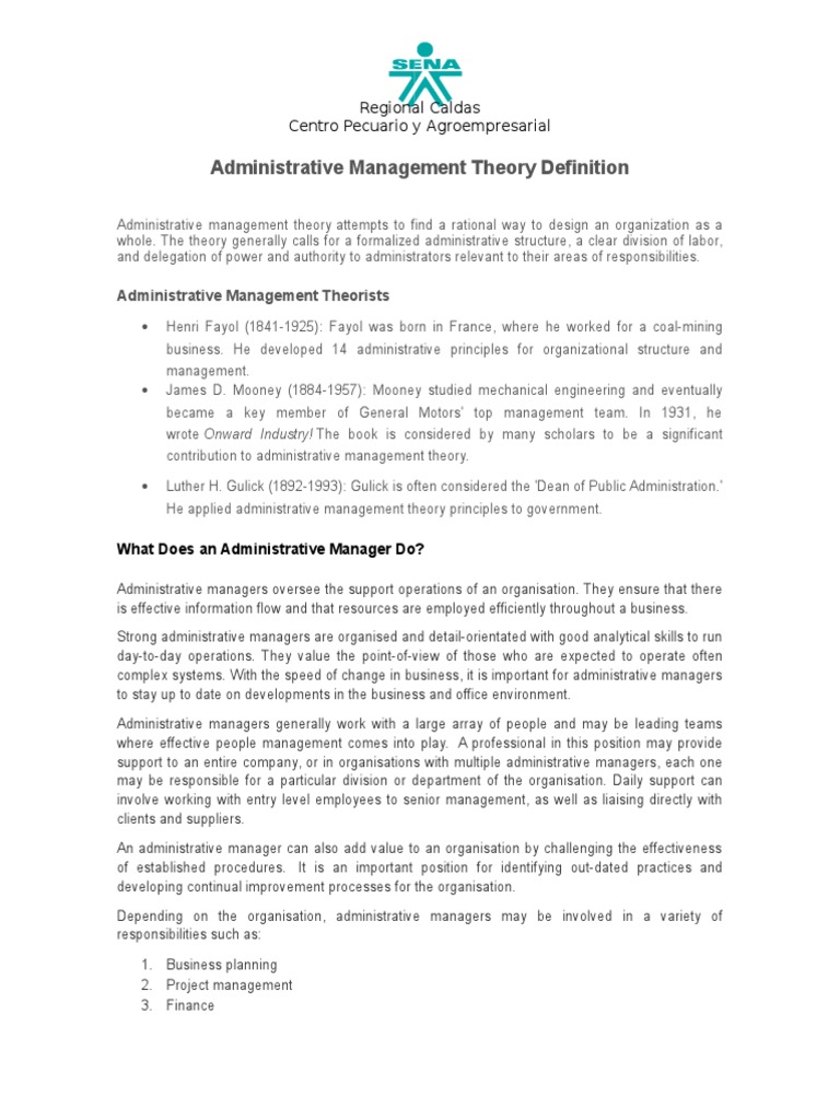 Administrative Management | PDF | Accountability | Leadership